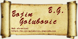 Bojin Golubović vizit kartica
